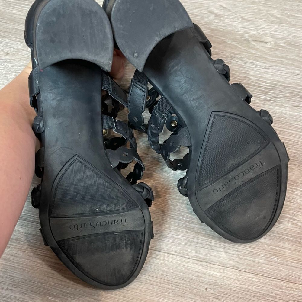 Franco Sarto Black Paisley Sandal - Picture 7 of 9